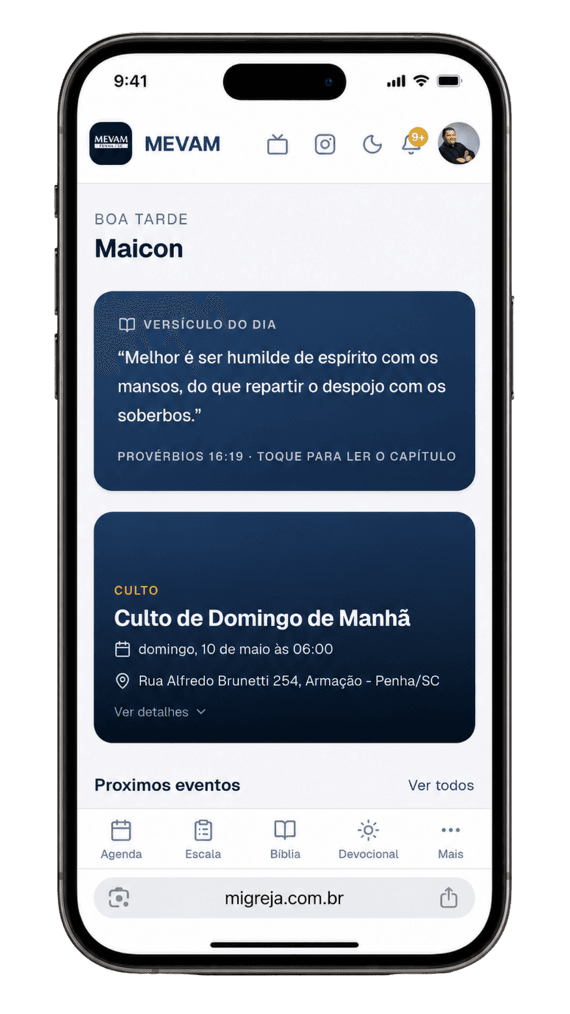 App MEVAM Penha no celular